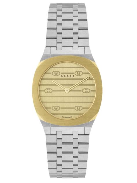 gucci ladies 125.5 champagne watch|gucci watches 25h.